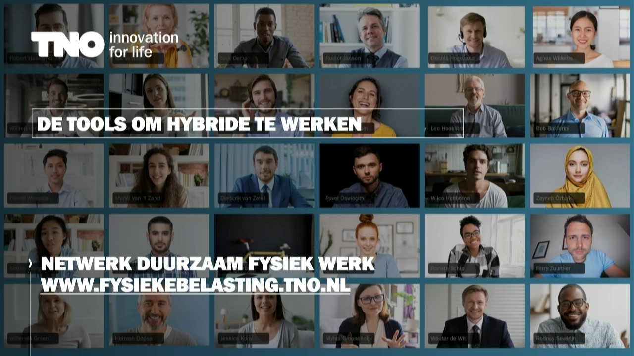 Terugkijken Webinar De Tools Om Hybride Te Werken Tno Fysieke Belasting